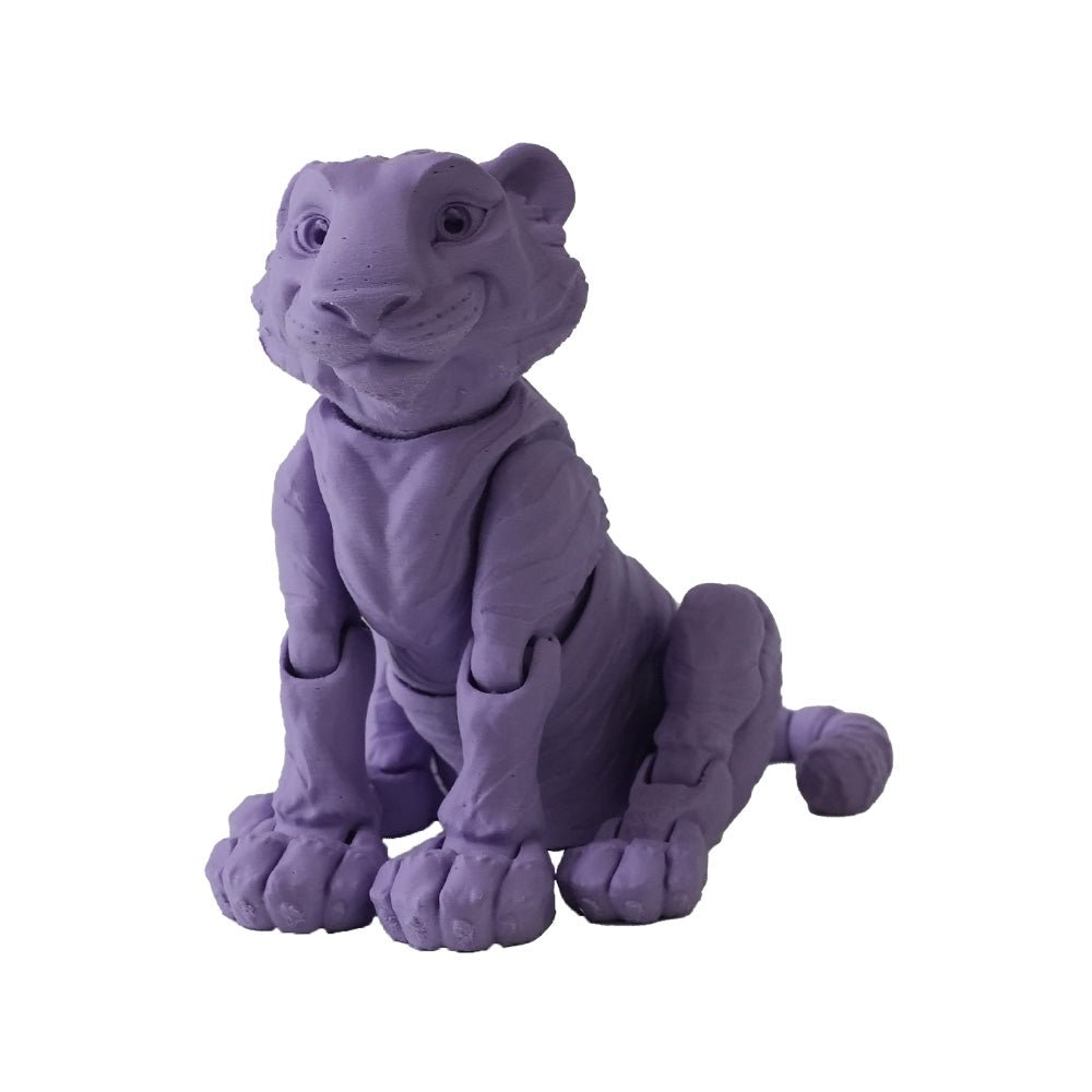 3D Station 3D Printed Tiger - Purple - مجسم ثلاثي الأبعاد - Store 974 | ستور ٩٧٤
