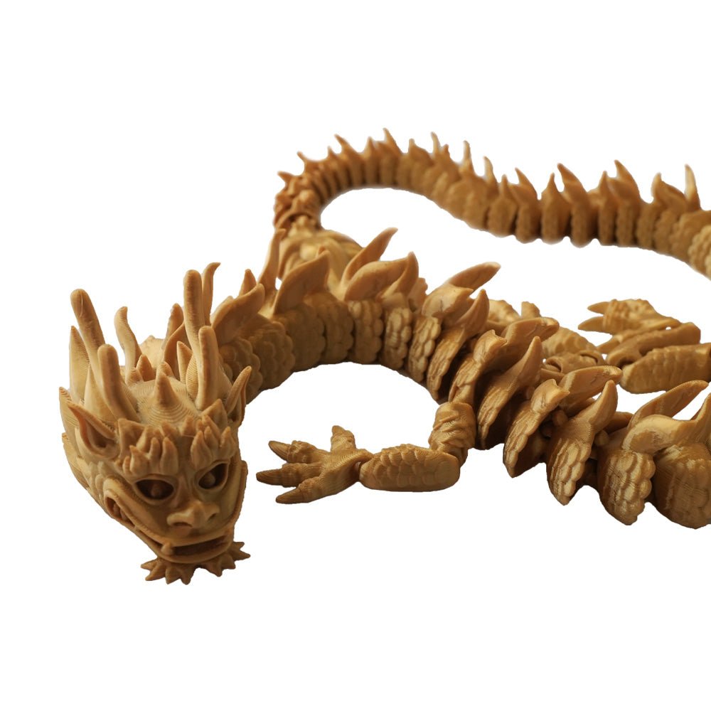3D Station 3D Printed Dragon - Gold - مجسم ثلاثي الأبعاد - Store 974 | ستور ٩٧٤