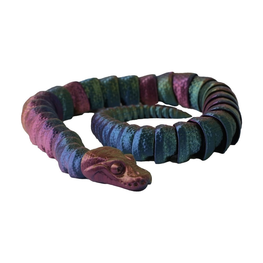 3D Station 3D Printed Snake - Pearlescent - مجسم ثلاثي الأبعاد - Store 974 | ستور ٩٧٤