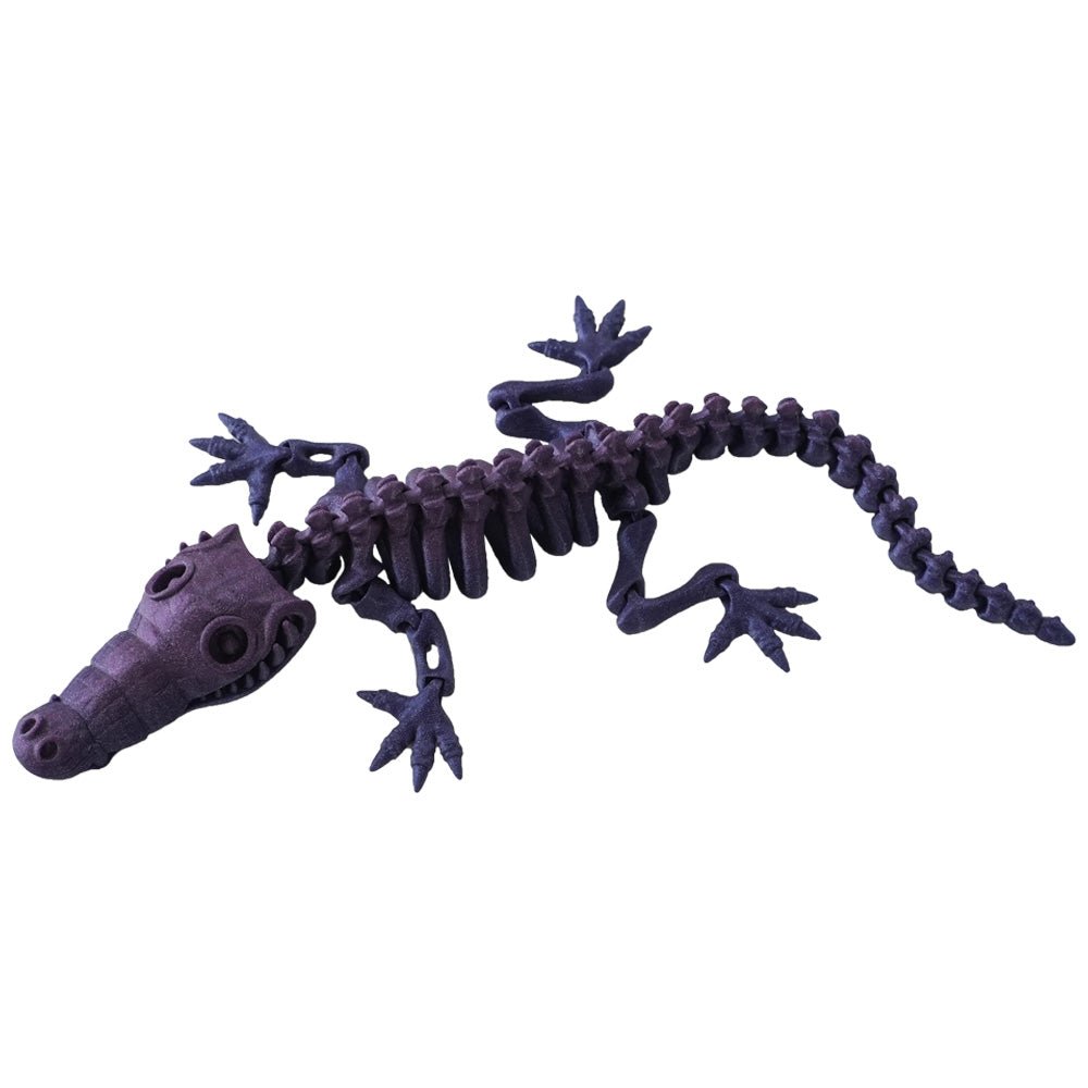 3D Station 3D Printed Crocodile Skeleton - Purple - مجسم ثلاثي الأبعاد - Store 974 | ستور ٩٧٤