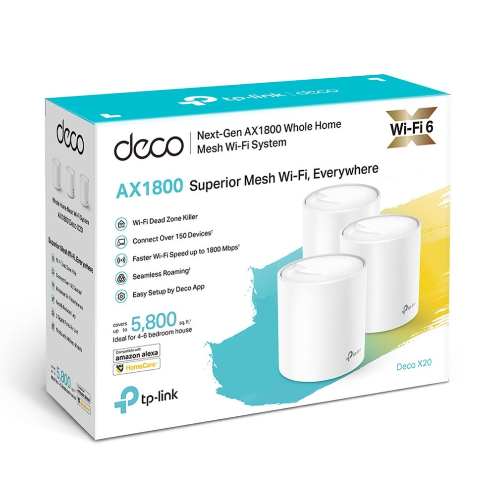 TP-Link Deco AX1800 Whole Home Mesh WiFi System - 3 Pack - راوتر لاسلكي - Store 974 | ستور ٩٧٤