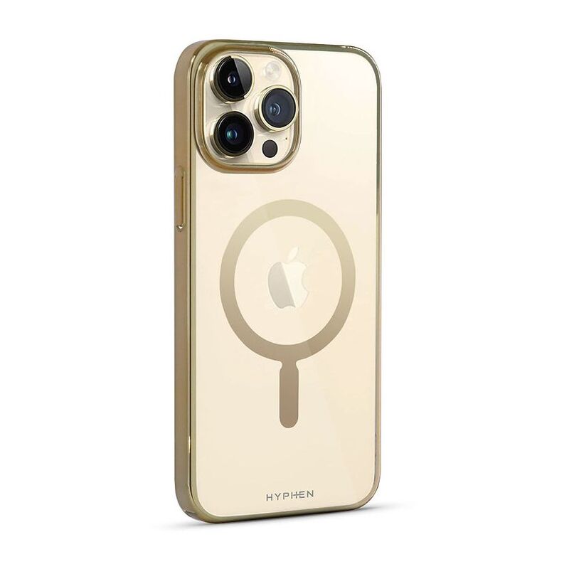 Hyphen MagSafe Frame Case for iPhone 14 Pro - Gold - حامي هاتف - Store 974 | ستور ٩٧٤