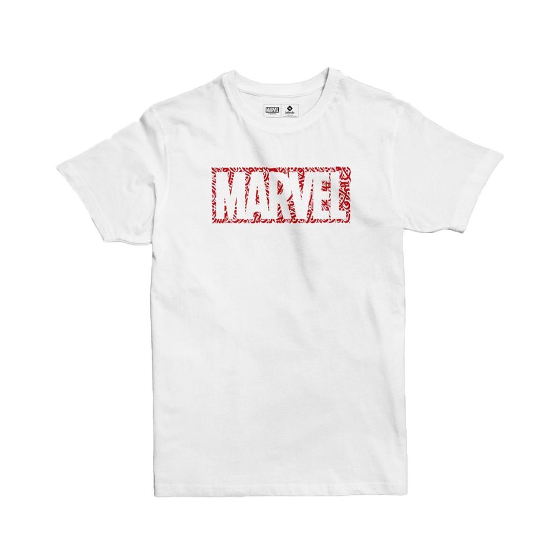 Jobedu Marvel Logo Calligraphy T-Shirt - White - تي-شيرت - Store 974 | ستور ٩٧٤