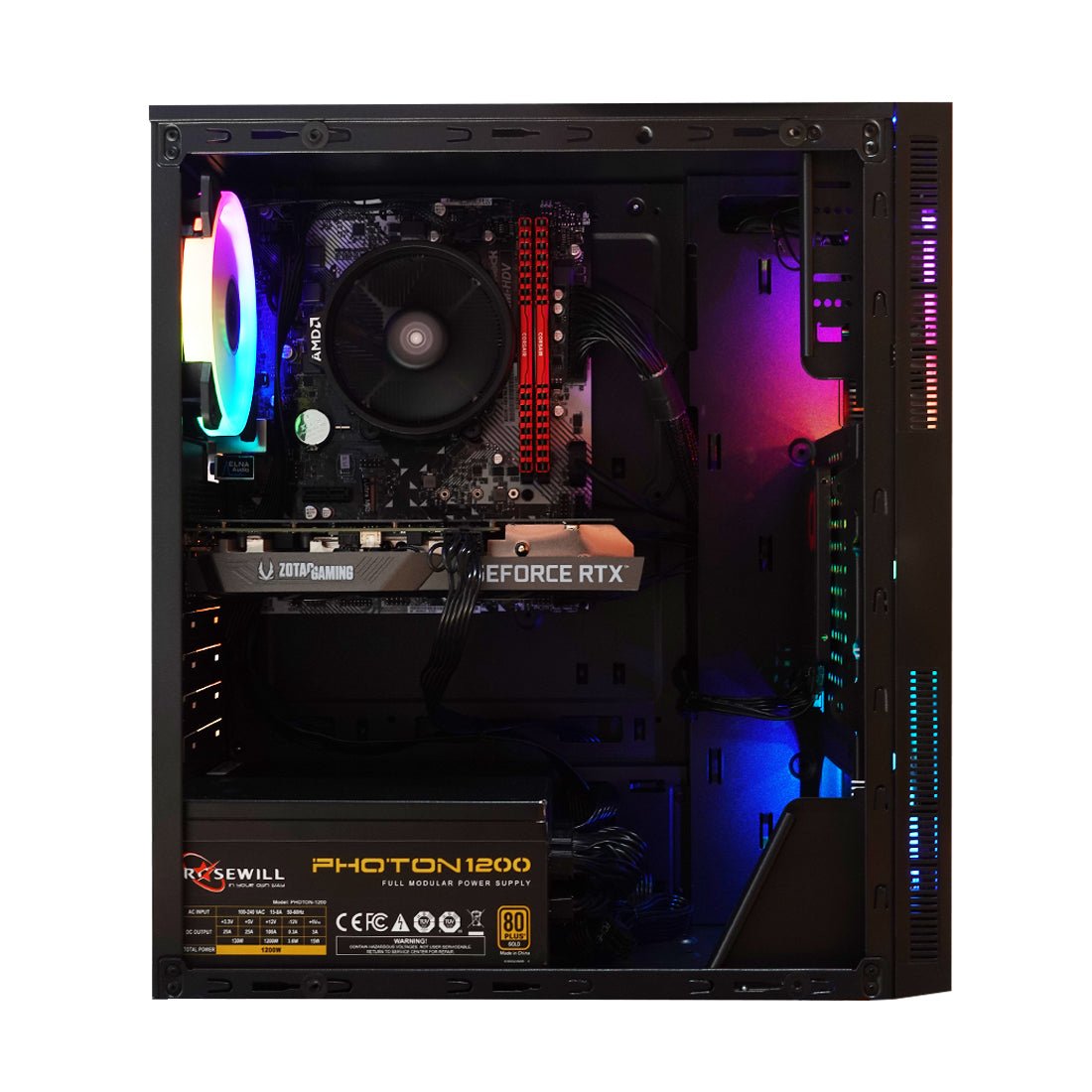 (Pre-Owned) AMD Ryzen 3 3200G w/ Zotac RTX 3050 Twin Edge OC & Xigmatek Eros - Black - Store 974 | ستور ٩٧٤