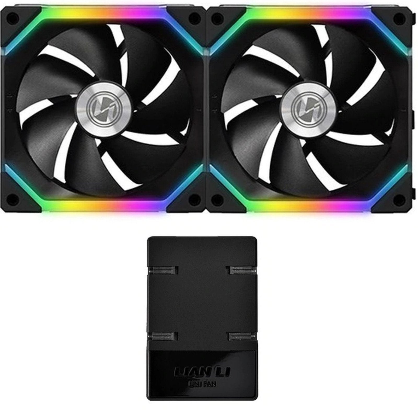 Lian Li Uni Fan SL140 RGB 2x140mm Fans - Black - Store 974 | ستور ٩٧٤