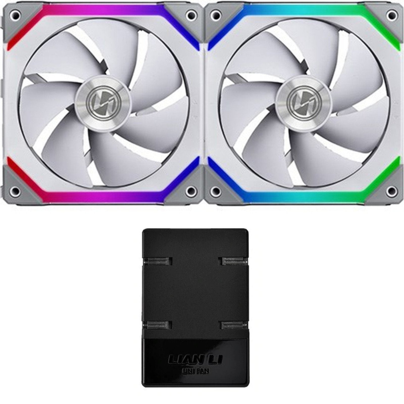 Lian Li Uni Fan SL140 RGB 2x140mm Fans - White - Store 974 | ستور ٩٧٤