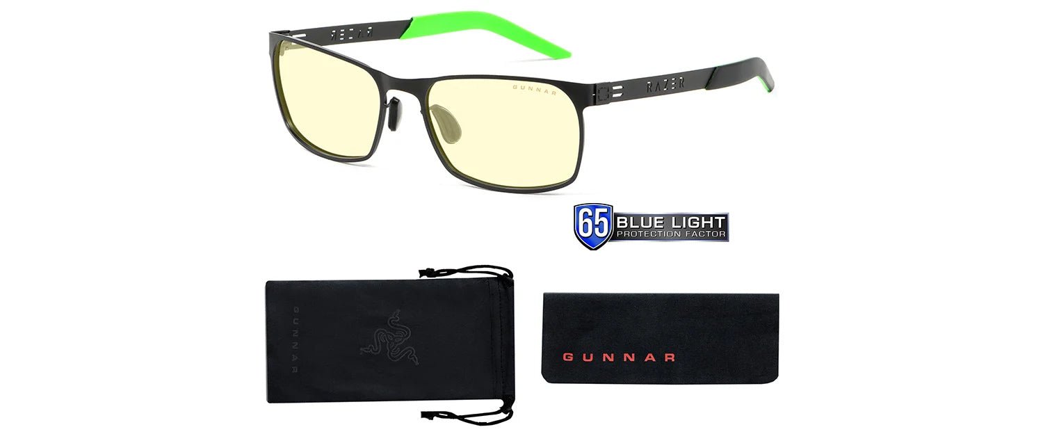 Gunnar Razer FPS Gaming Glasses (Onyx Frame, Amber Lens Tint) - Store 974 | ستور ٩٧٤