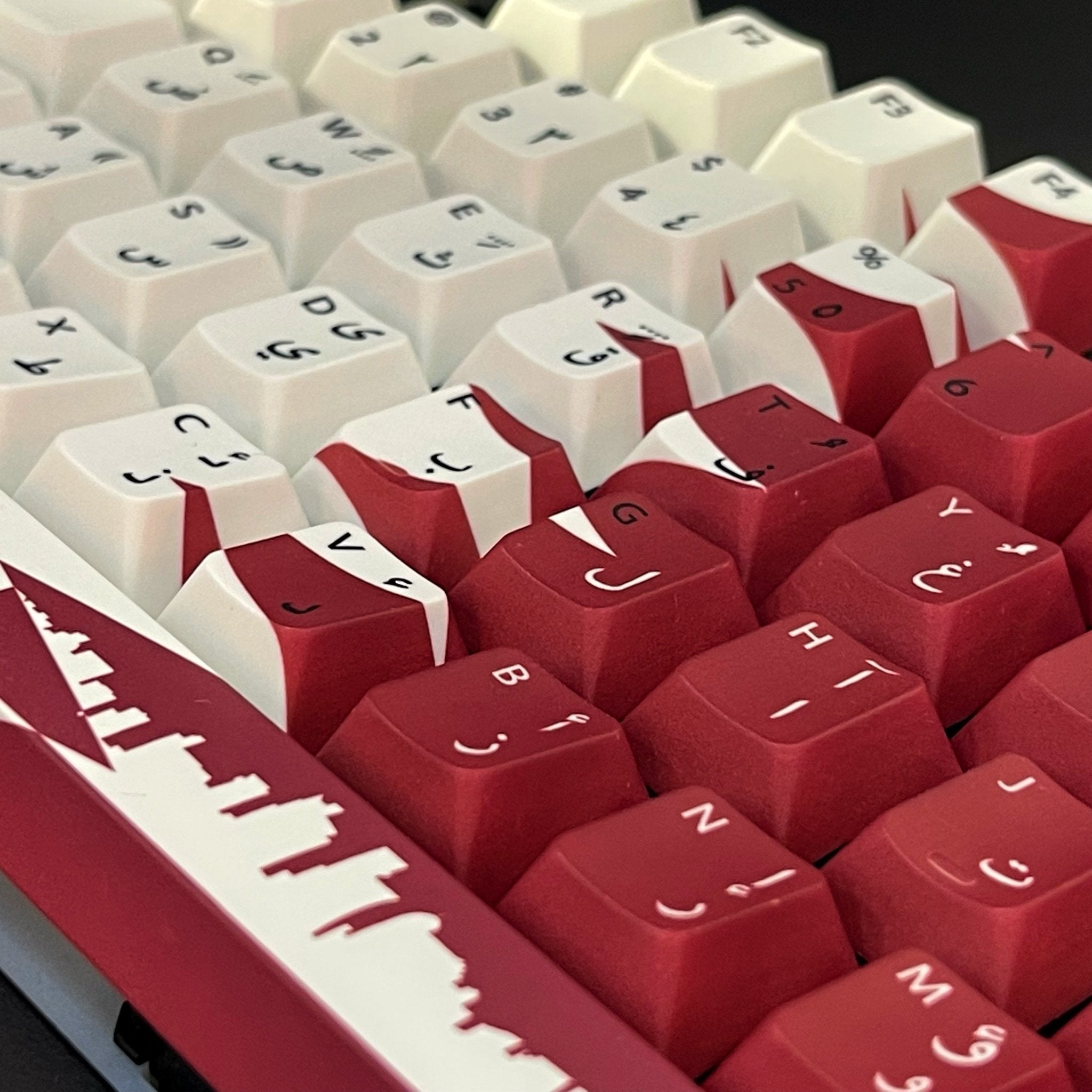 Glitchh PBT Double Shot 108 Keycaps for Mechanical Keyboard - Cherry MX/Qatar Flag - Store 974 | ستور ٩٧٤
