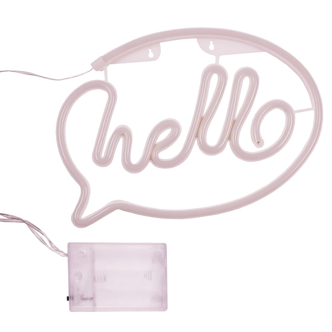 Led Neon Hello Shape - Pink & White - Store 974 | ستور ٩٧٤