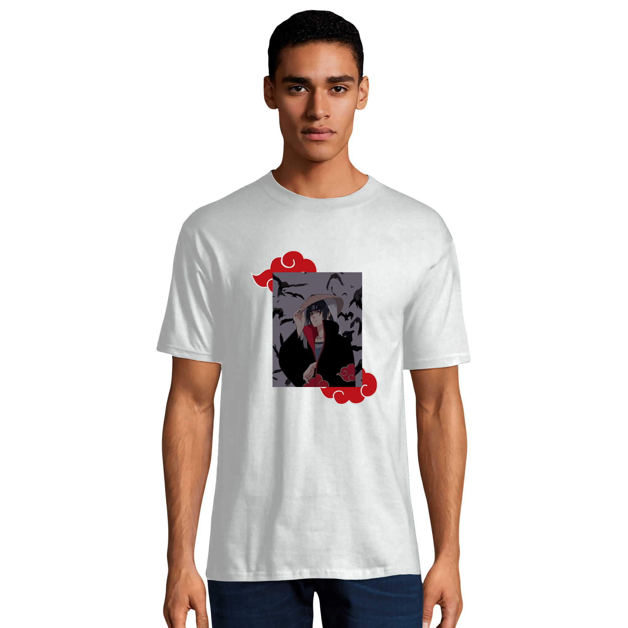 Paperboi Naruto Itachi T-shirt - White - قميص - Store 974 | ستور ٩٧٤