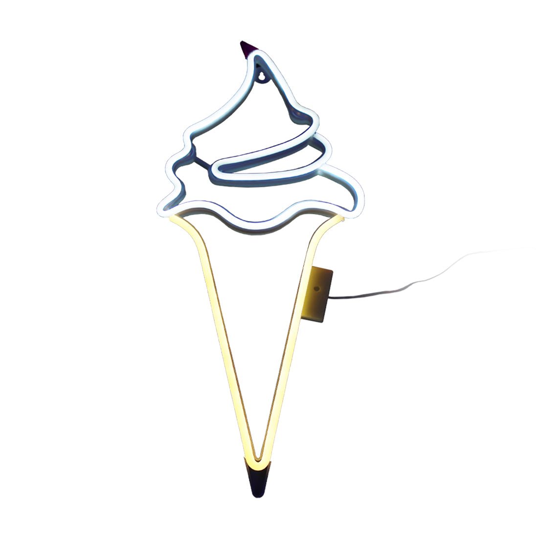 Led Neon Ice cream Shape - Yellow & White - إضاءة Led Neon Ice cream Shape - Yellow & White - إضاءة