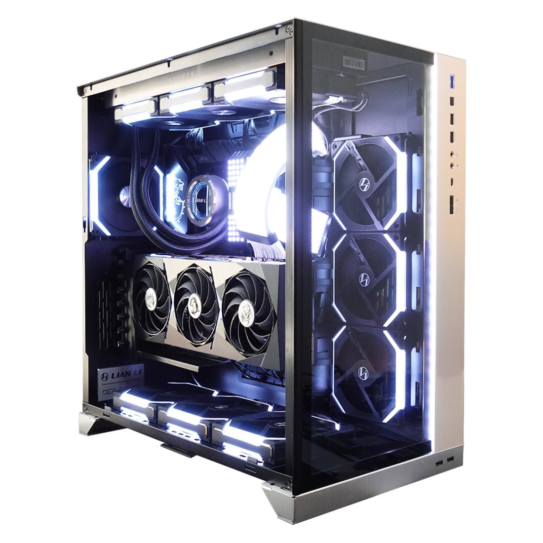 (Pre-Built) Gaming PC Intel Core i7-12700K w/ MSI RTX 3080 SUPRIM X & Lian Li O11 Dynamic XL - Silver - Store 974 | ستور ٩٧٤