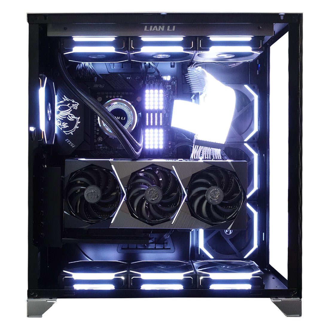 (Pre-Built) Gaming PC Intel Core i7-12700K w/ MSI RTX 3080 SUPRIM X & Lian Li O11 Dynamic XL - Silver - Store 974 | ستور ٩٧٤