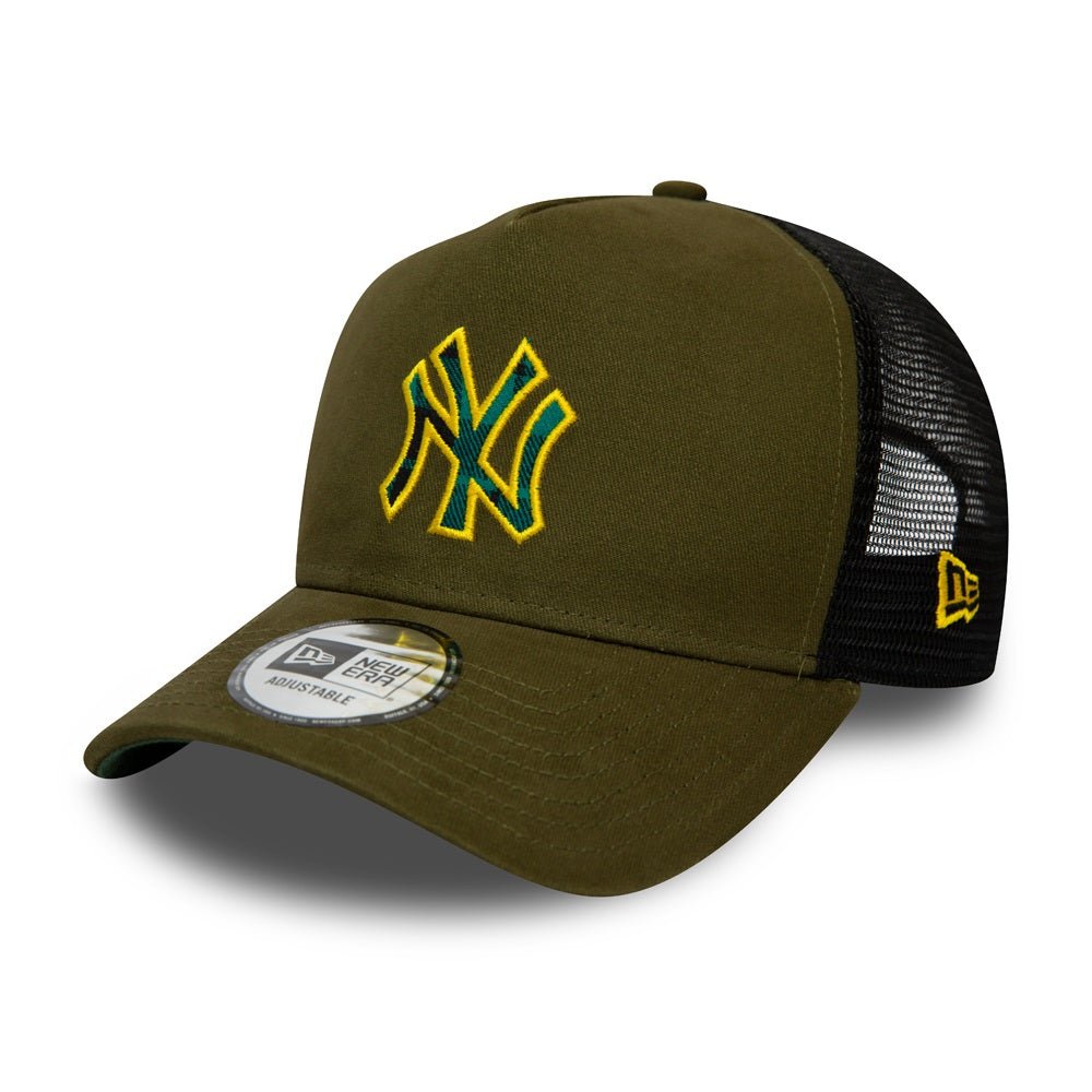New Era Check Infill Trucker New York Yankees Cap - Green - قبعة - Store 974 | ستور ٩٧٤