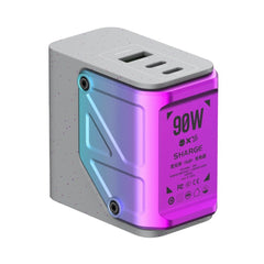 AngryMiao CyberCharge 90W Compact GaN Charger - Neon Purple - شاحن