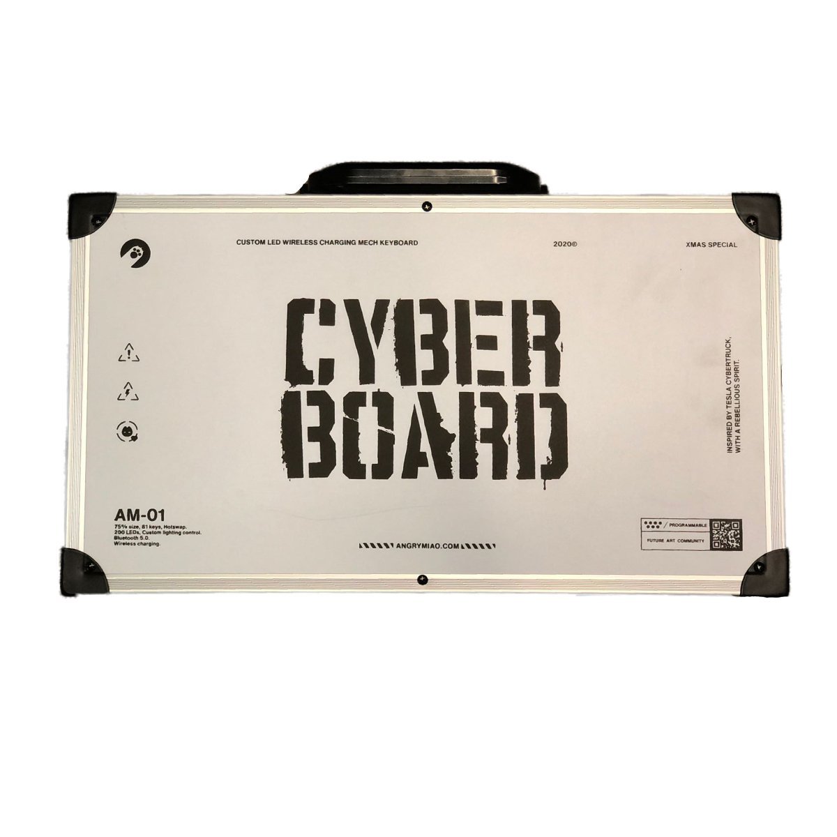 AngryMiao Cyberboard Limited Edition Wireless Charging Mechanical Keyboard- White - Store 974 | ستور ٩٧٤