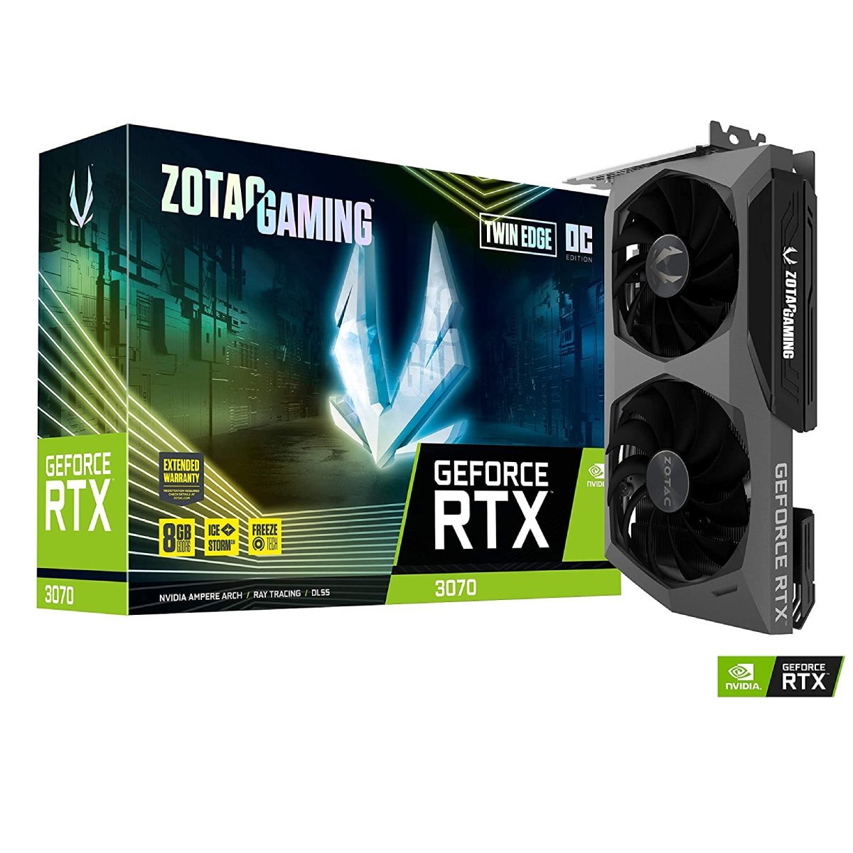 Zotac Gaming GeForce RTX 3070 Twin Edge OC LHR 8GB GDDR6 Graphics Card - Store 974 | ستور ٩٧٤