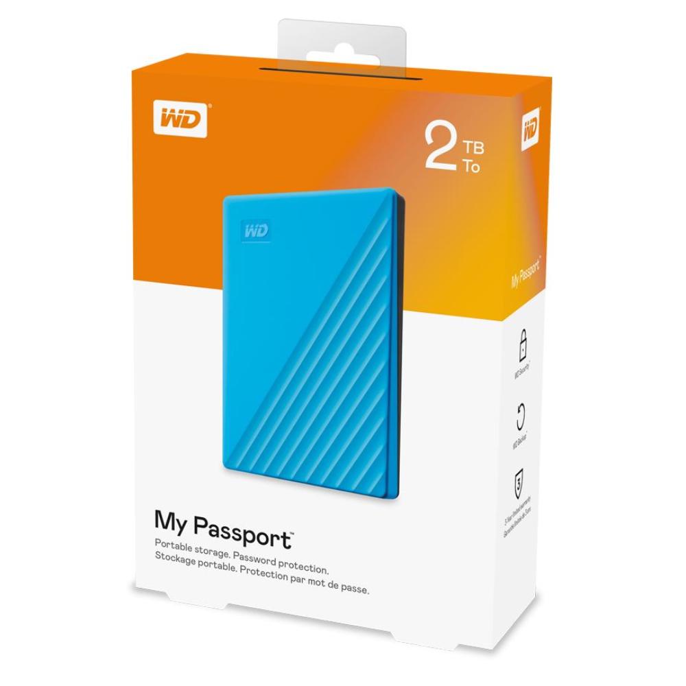 WD My Passport 2TB USB 3.0 Portable External Hard Drive - Blue - Store 974 | ستور ٩٧٤
