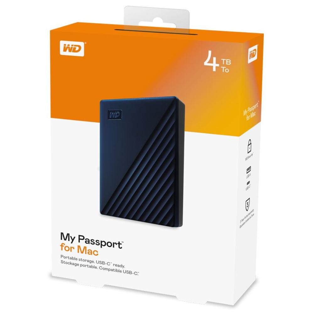 WD My Passport 4TB for Mac USB 3.0 External Hard Drive - Blue - Store 974 | ستور ٩٧٤