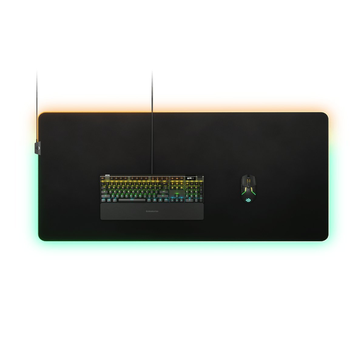 STEELSERIES QCK 3XL PRISM CLOTH RGB Gaming Mousepad - Black - حصeerة alفأerة STEELSERIES QCK 3XL PRISM CLOTH RGB Gaming Mousepad - Black - حصeerة alفأerة