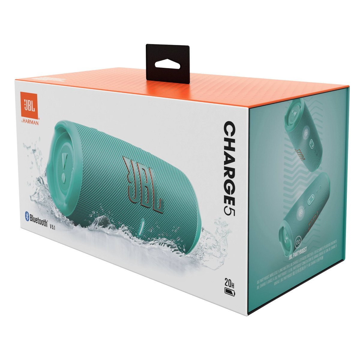 JBL Charge 5 Bluetooth Waterproof Portable Speaker - Light Blue