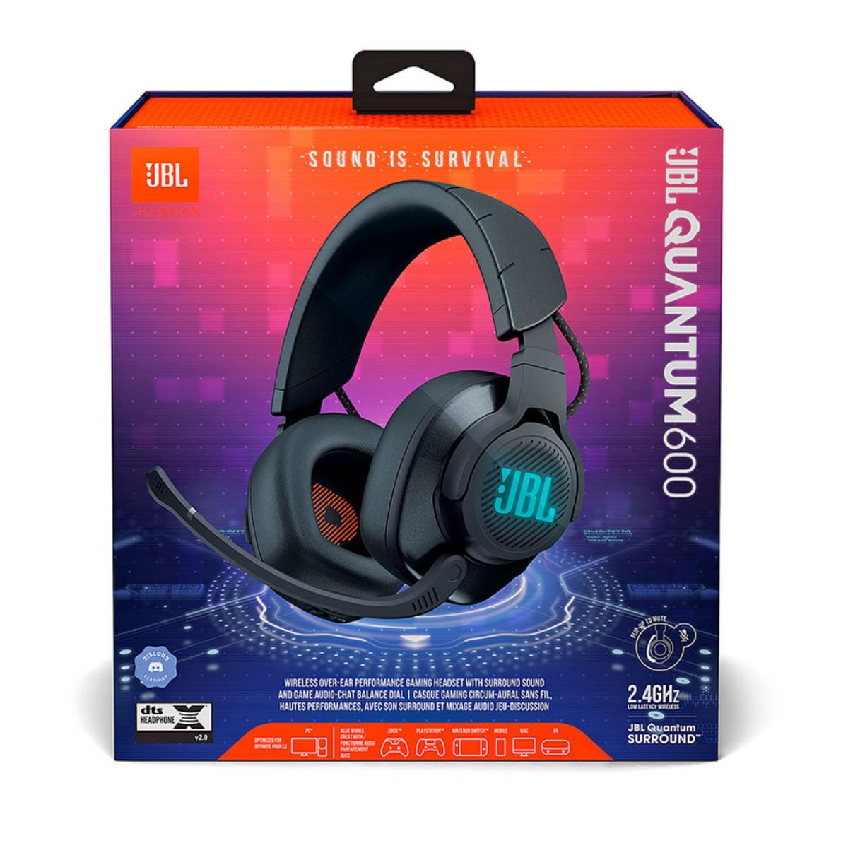 JBL Quantum 600 Wireless Over-Ear Gaming Headset - Black - سماعة JBL Quantum 600 Wireless Over-Ear Gaming Headset - Black - سماعة