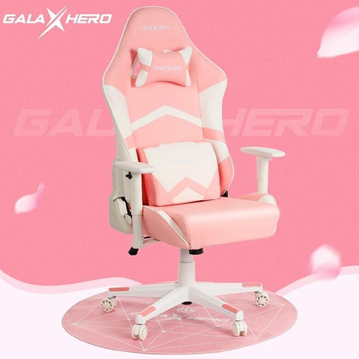 GalaxHero YX08-PK Gaming Chair w/ Carpet- Pink - Store 974 | ستور ٩٧٤
