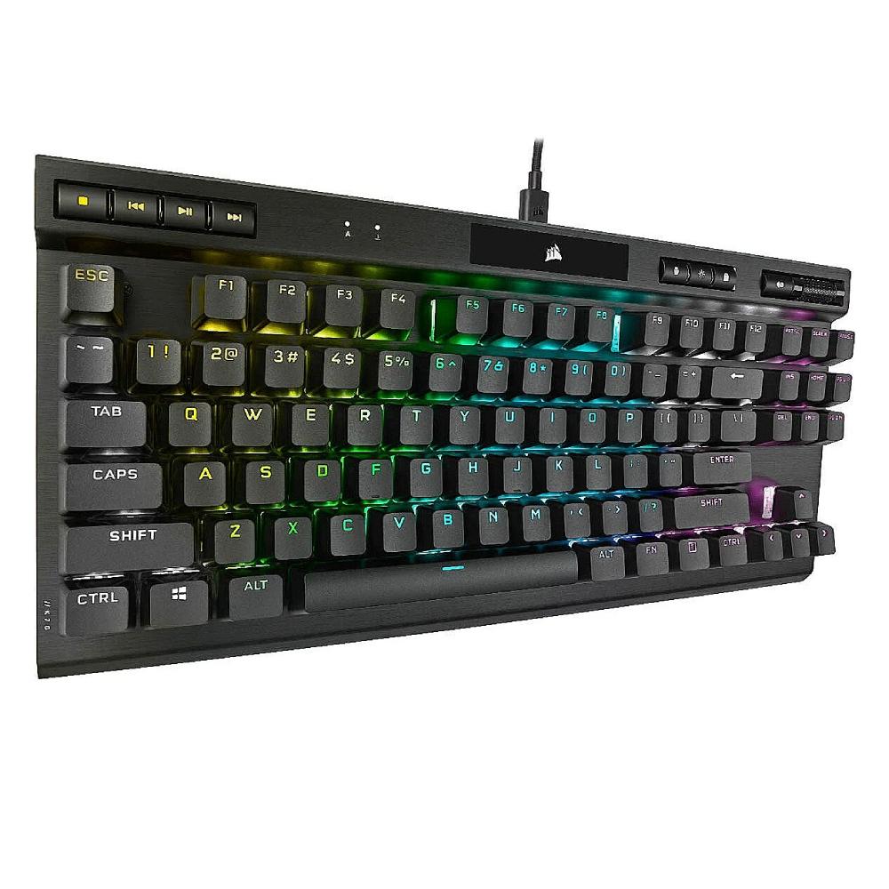 Corsair K70 TKL RGB LED Wired Mechanical Gaming keyboard - Cherry MX Red - Store 974 | ستور ٩٧٤