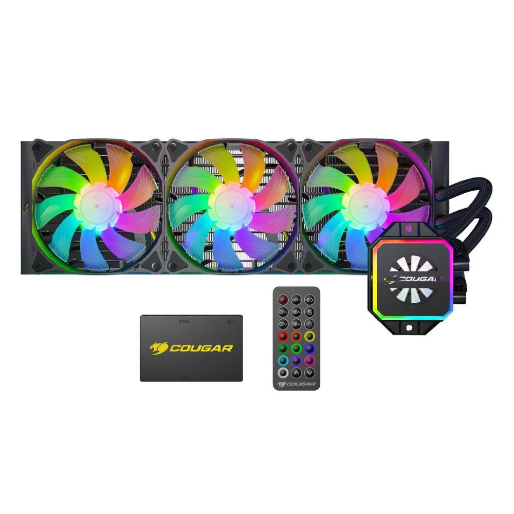 Cougar Helor 360mm W/ 3 Vortex Omega 120mm Fansable RGB CPU التبريد السائل - meberd Cougar Helor 360mm W/ 3 Vortex Omega 120mm Fansable RGB CPU التبريد السائل - meberd