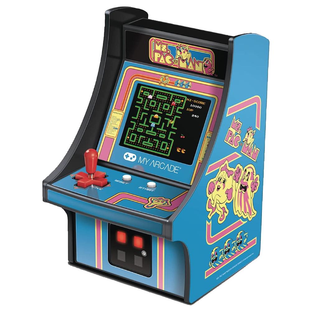 Dreamgear My Arcade MS Pac -Man Micro Player - Blue/Pink - جhaz Dreamgear My Arcade MS Pac -Man Micro Player - Blue/Pink - جhaz