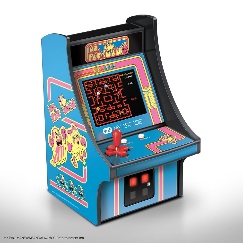 Dreamgear My Arcade MS Pac -Man Micro Player - Blue/Pink - جhaz Dreamgear My Arcade MS Pac -Man Micro Player - Blue/Pink - جhaz
