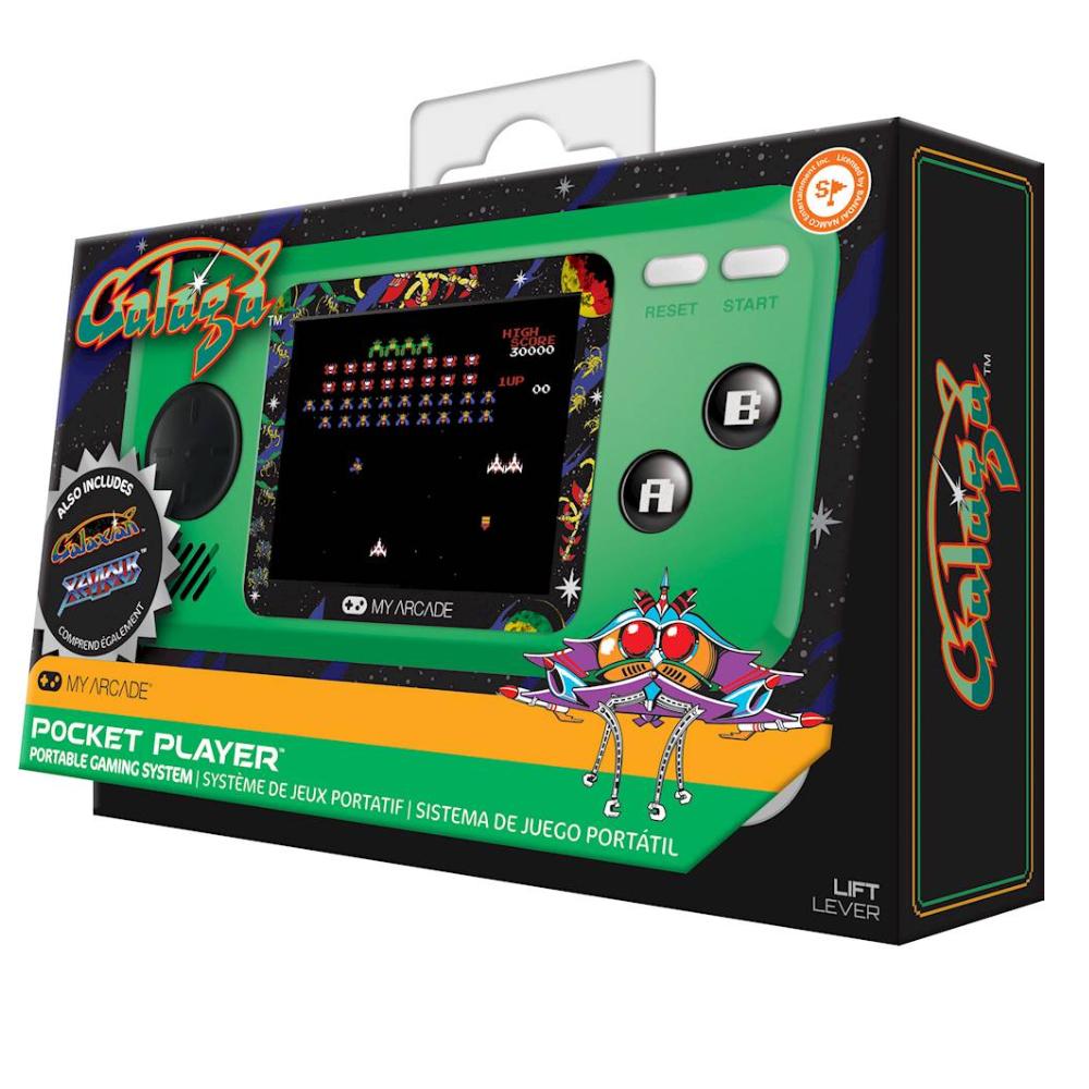 Dreamgear My Arcade Galaga Pocket Player - Green/Black - جhaaز Dreamgear My Arcade Galaga Pocket Player - Green/Black - جhaaز