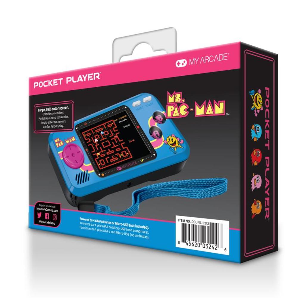 DreamGear My Arcade MS Pac-Man Pocket Player - Blue - Store 974 | ستور ٩٧٤