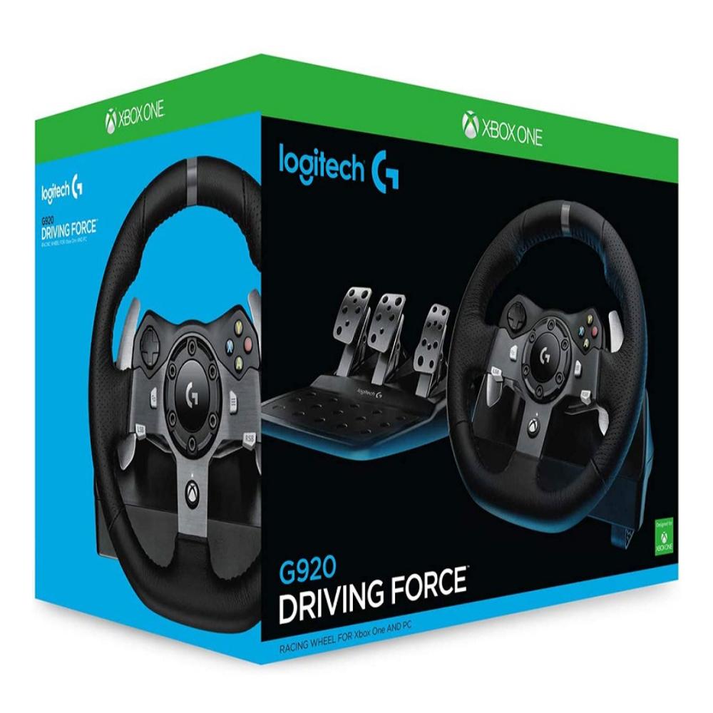 Logitech G920 Driving Force Racing Wheel - Xbox One & PC - Store 974 | ستور ٩٧٤