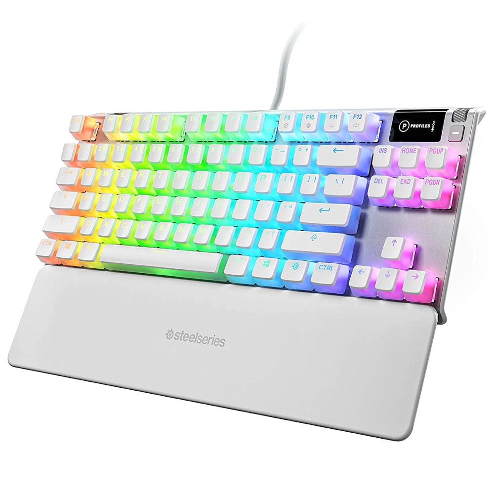 SteelSeries Apex 7 TKL RGB Compact Mechanical Gaming Keyboard - Ghost - Store 974 | ستور ٩٧٤