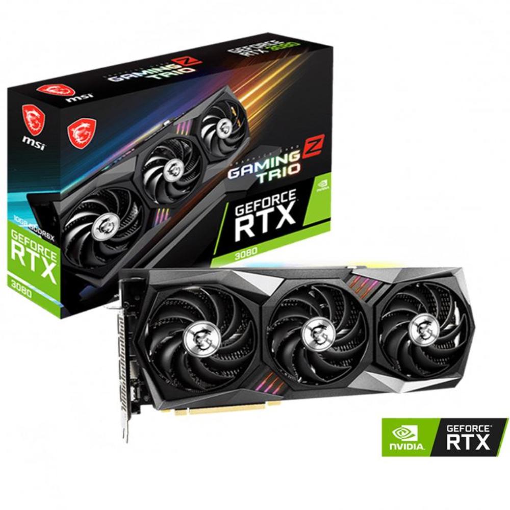 MSI NVIDIA GeForce RTX 3080 Gaming Z TRIO LHR 10GB GDDR6X PCIe Graphic Card - Store 974 | ستور ٩٧٤