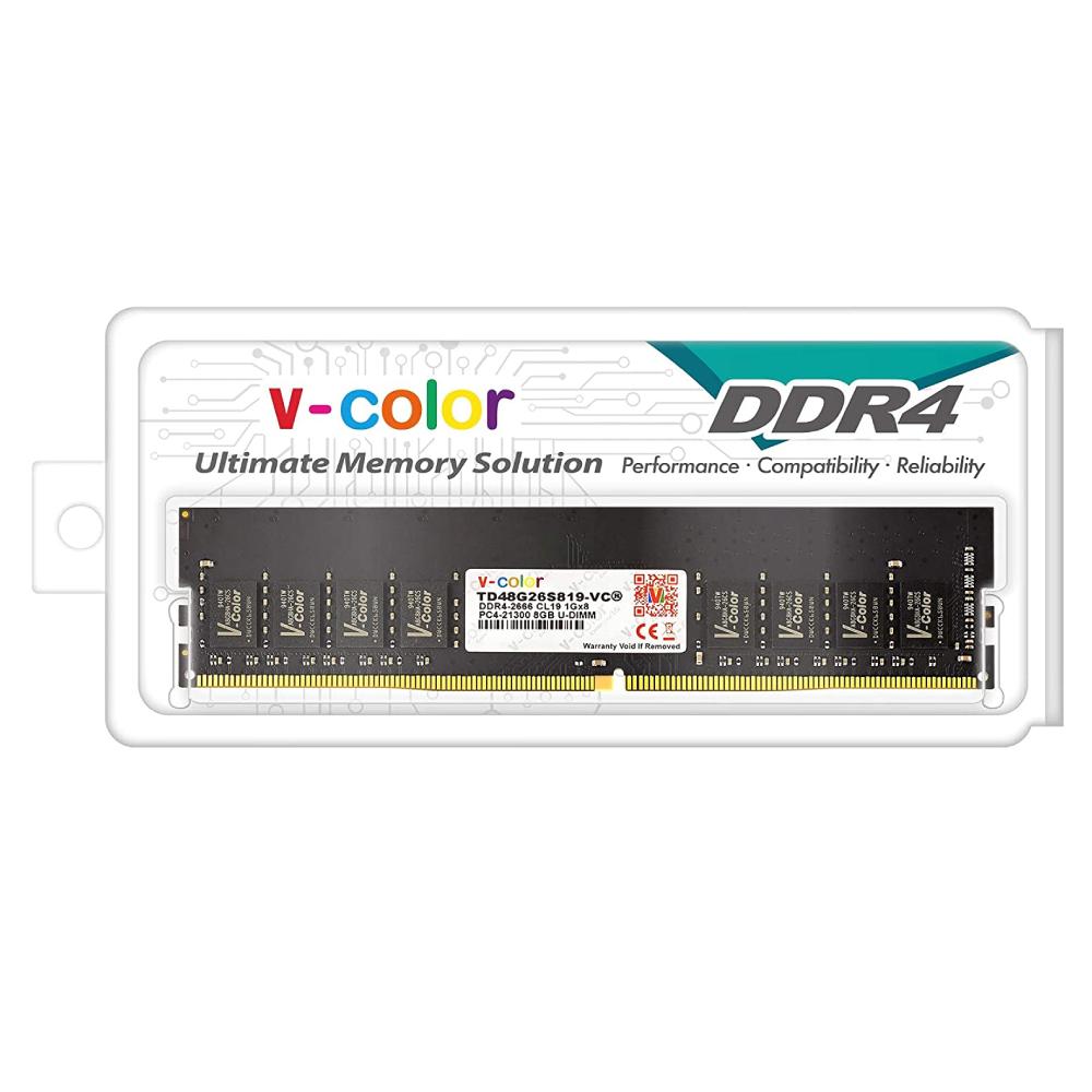 V-Color 8GB (1 x 8GB) DDR4 2666MHz PC4-21300 CL19 1.2V U-DIMM - Store 974 | ستور ٩٧٤