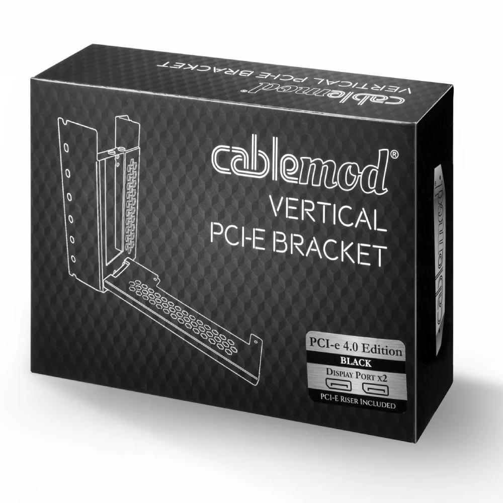 CableMod Vertical PCI-e Bracket PCI-e 4.0 Edition 2x DisplayPort - Black - Store 974 | ستور ٩٧٤
