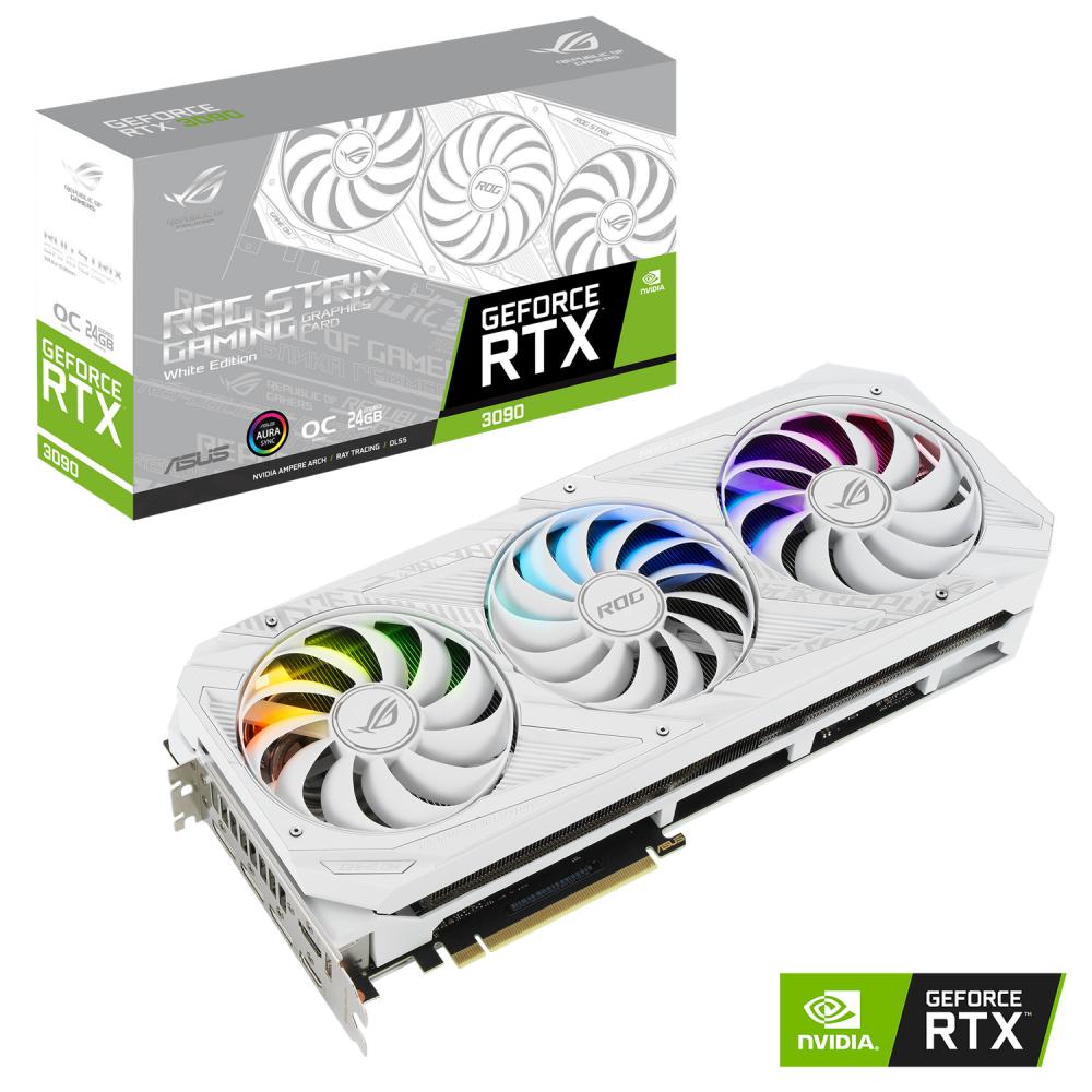 Asus GeForce RTX 3090 ROG Strix OC 24GB Graphics Card - White Edition - Store 974 | ستور ٩٧٤