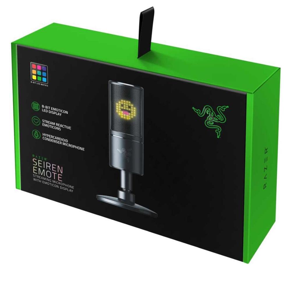Razer Seiren Emote LED Display Streaming Microphone - Black - Store 974 | ستور ٩٧٤