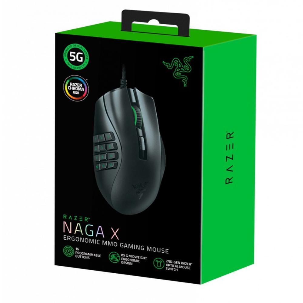 Razer Naga X MMO USB Chroma RGB Gaming Mouse - Black - Store 974 | ستور ٩٧٤