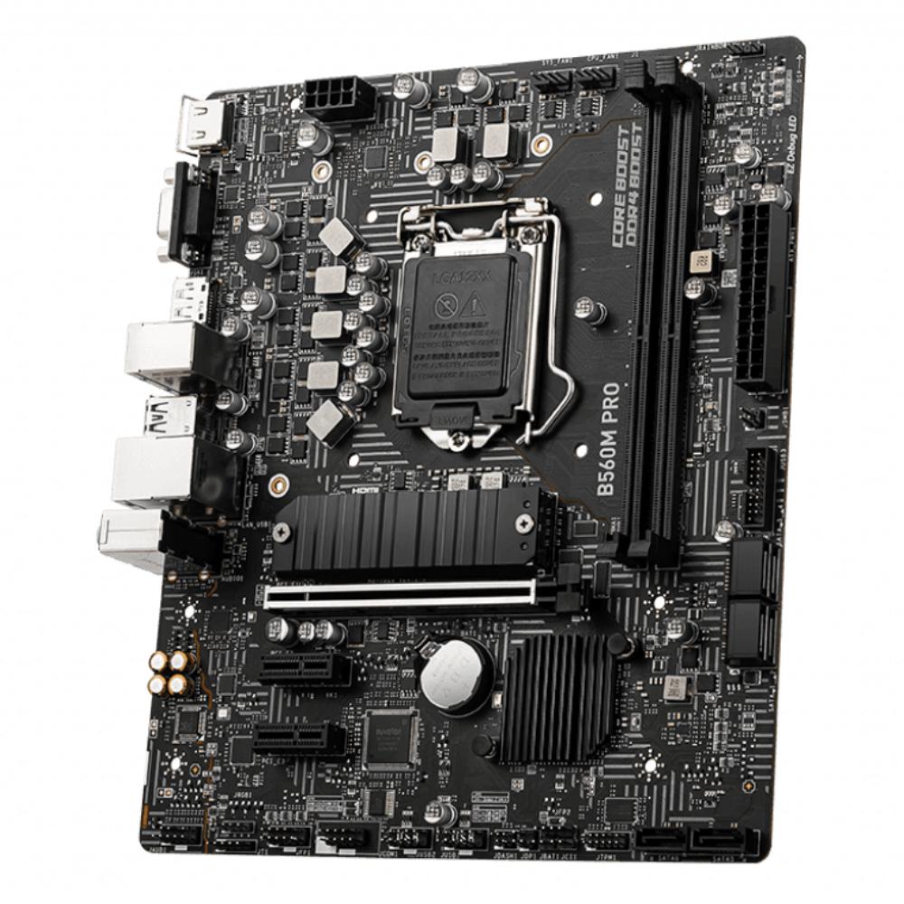MSI B560M PRO LGA 1200 Micro-ATX Gaming Motherboard - Black - Store 974 | ستور ٩٧٤