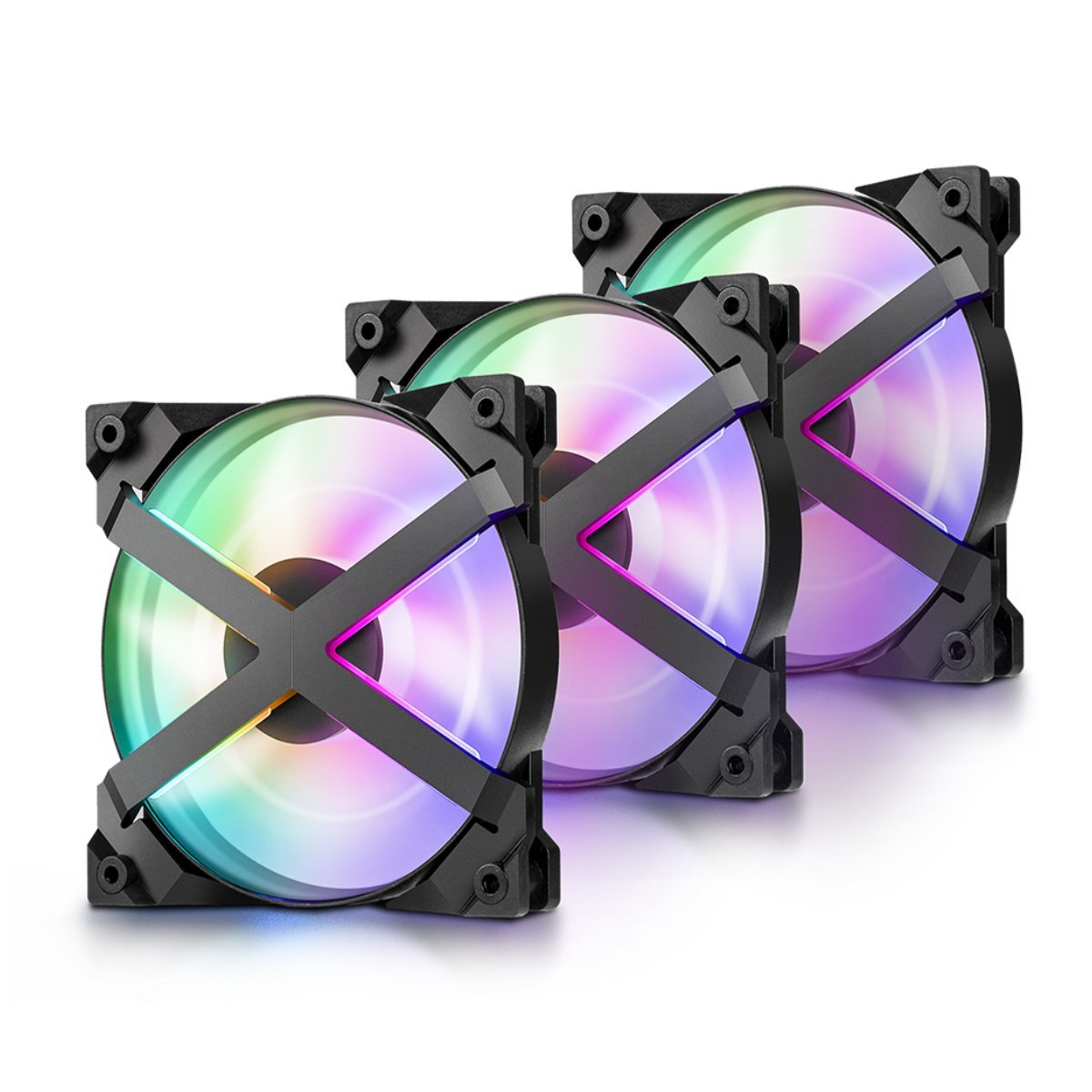 DeepCool MF120 GT (3 Pack) RGB LED قابلة للتخصيص ، 120 مم - ميروز DeepCool MF120 GT (3 Pack) RGB LED قابلة للتخصيص ، 120 مم - ميروز