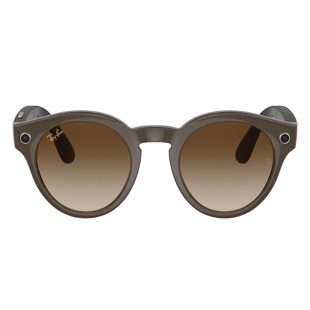 Ray-Ban Round Stories Smart Glasses - Brown/Brown Gradient - Store 974 | ستور ٩٧٤