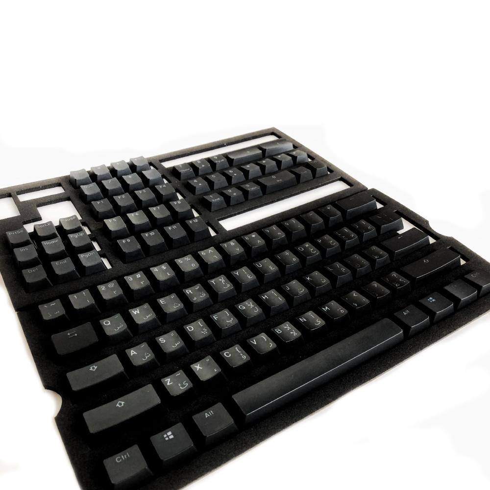 Ducky 108 Arabic Keys PBT Seamless Double Shot Keycap Set - Black - Store 974 | ستور ٩٧٤