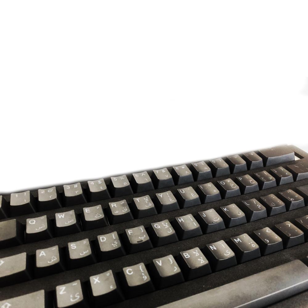 Ducky 108 Arabic Keys PBT Seamless Double Shot Keycap Set - Black - أكسسوار لوحة مفاتيح Ducky 108 Arabic Keys PBT Seamless Double Shot Keycap Set - Black - أكسسوار لوحة مفاتيح