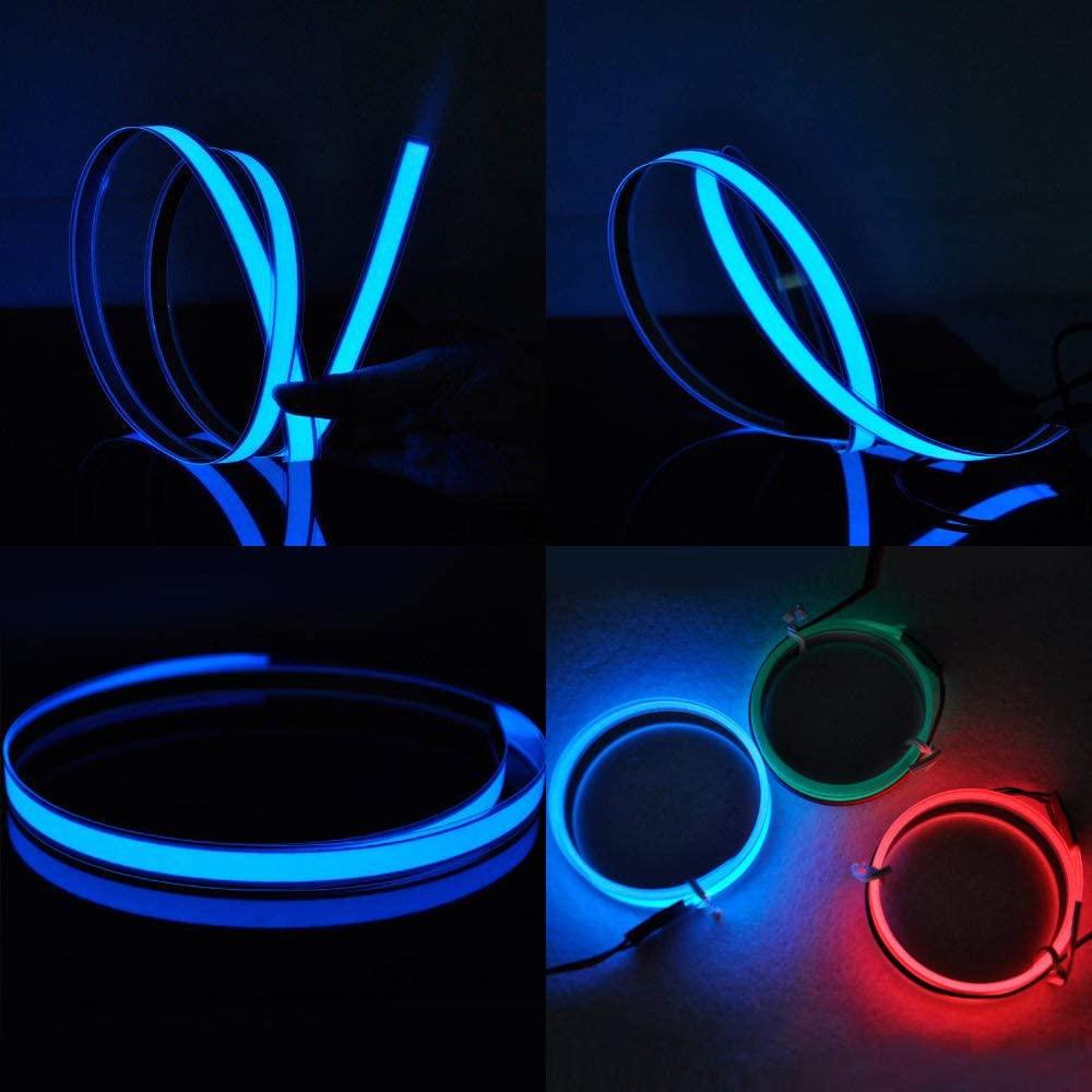 Lychee 1M Neon Glowing Strobing Electroluminescent - Blue - إضاءة Lychee 1M Neon Glowing Strobing Electroluminescent - Blue - إضاءة
