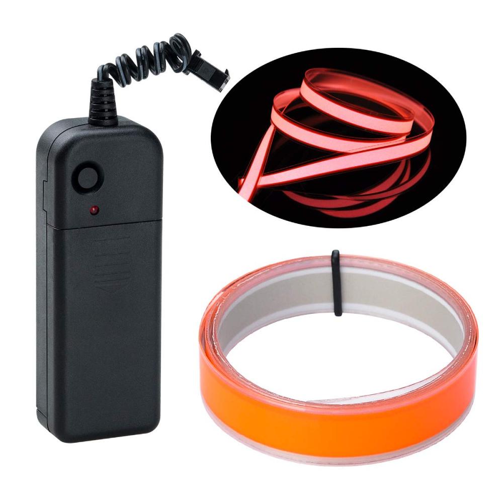 Lychee 1M Neon Glowing Strobing Electroluminescent - Orange - إضاءة Lychee 1M Neon Glowing Strobing Electroluminescent - Orange - إضاءة