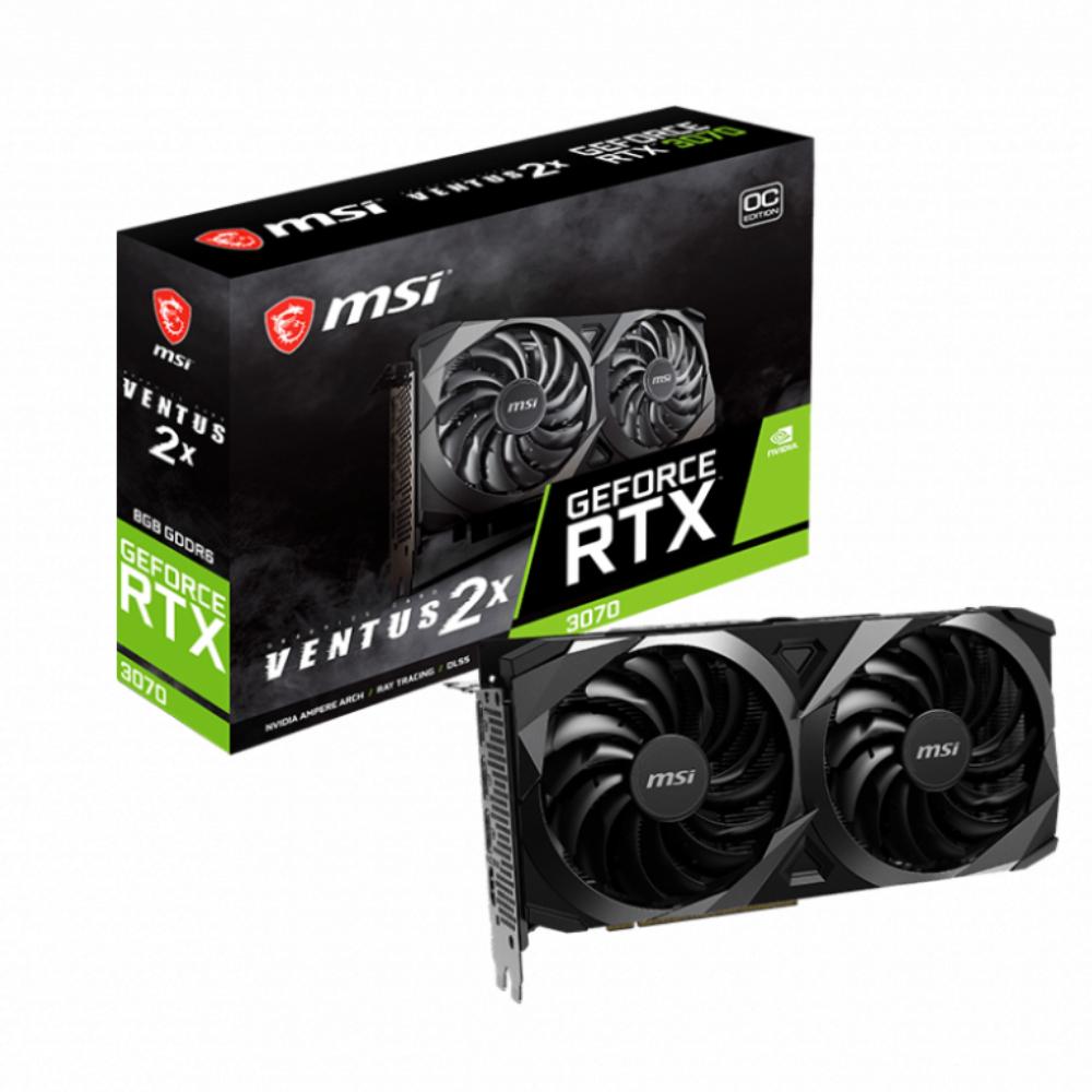 MSI GeForce RTX 3070 Gaming VENTUS 2X  8GB OC LHR Graphics Card - Store 974 | ستور ٩٧٤