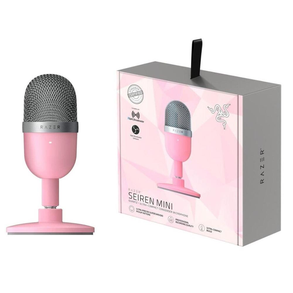 Razer Seiren Mini Ultra Compact Condenser Microphone - Quartz Edition - Store 974 | ستور ٩٧٤